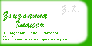 zsuzsanna knauer business card